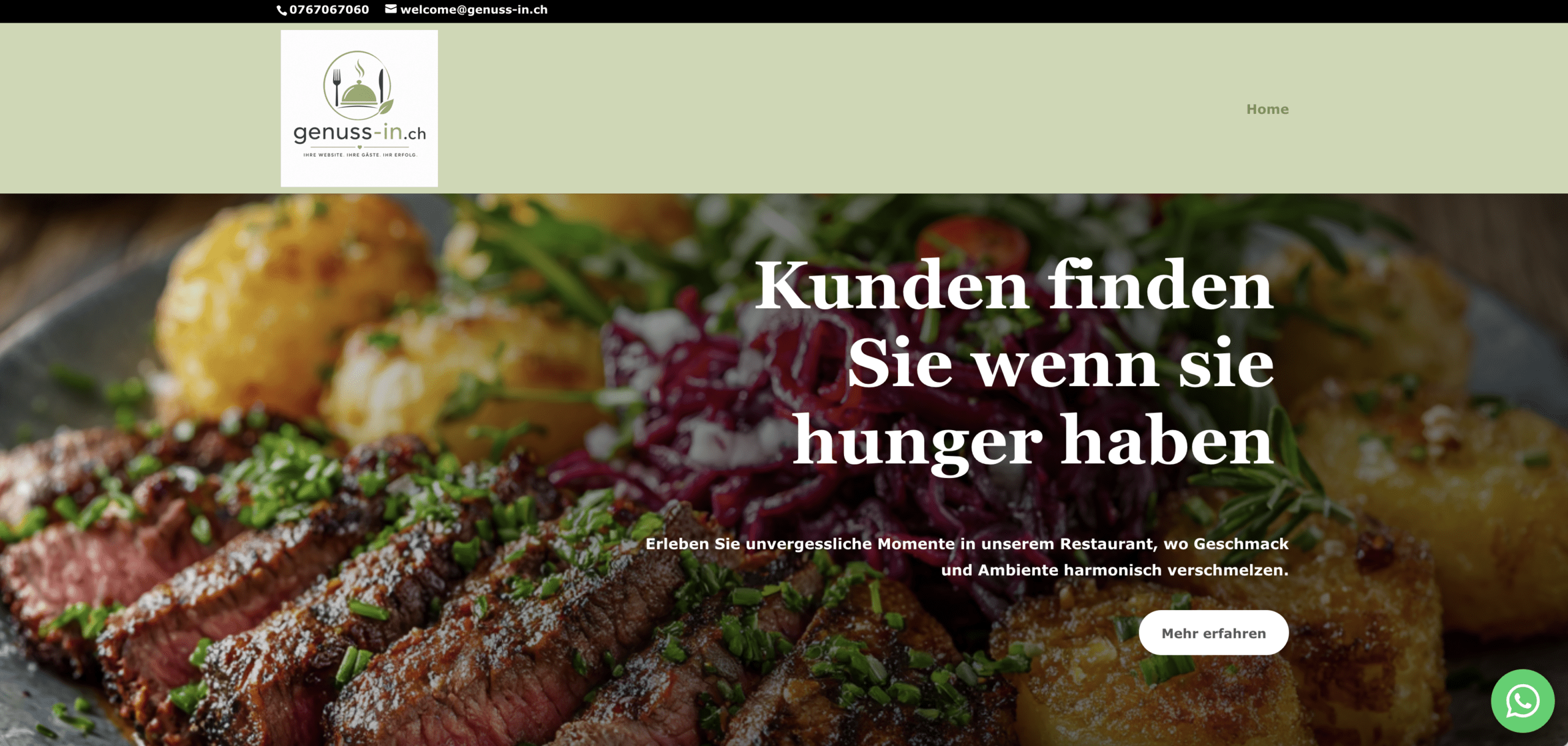 Genuss-in.ch Webseite von webdesign-kit.ch